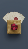 Vivid Ceylon Ruby Cushion Cut