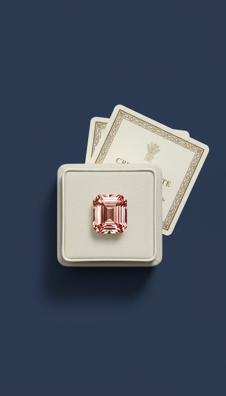 Emerald-Cut Padparadscha Sapphire